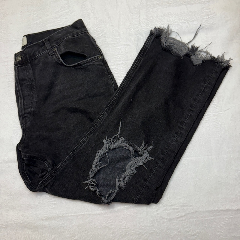 We the Free size 31 Distressed Black Jeans